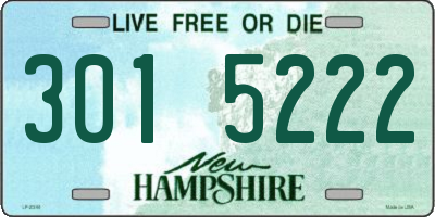 NH license plate 3015222