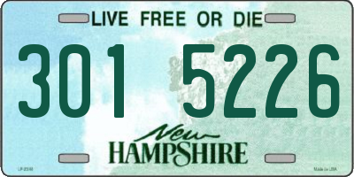NH license plate 3015226