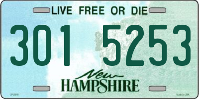 NH license plate 3015253