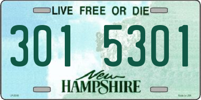 NH license plate 3015301