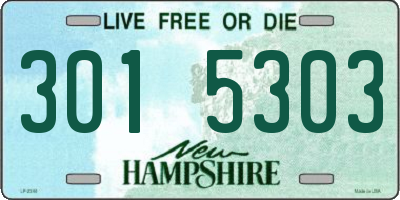 NH license plate 3015303