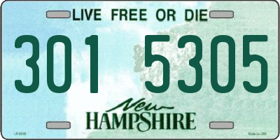 NH license plate 3015305