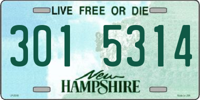 NH license plate 3015314