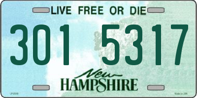NH license plate 3015317