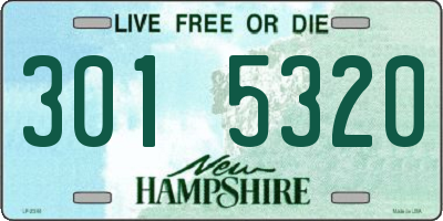 NH license plate 3015320