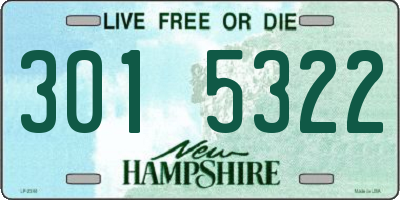 NH license plate 3015322