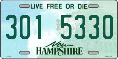 NH license plate 3015330