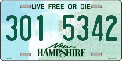 NH license plate 3015342