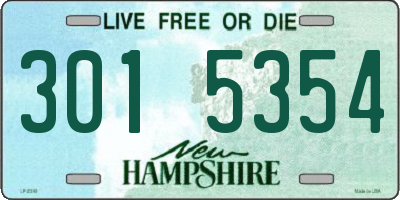 NH license plate 3015354