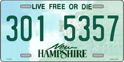 NH license plate 3015357