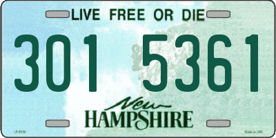 NH license plate 3015361