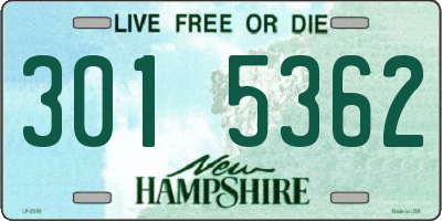 NH license plate 3015362