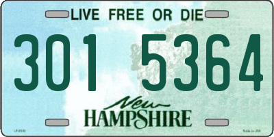 NH license plate 3015364