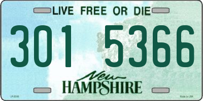 NH license plate 3015366
