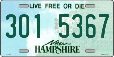 NH license plate 3015367