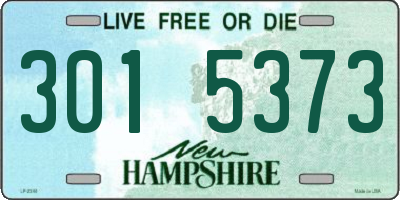 NH license plate 3015373