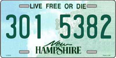 NH license plate 3015382