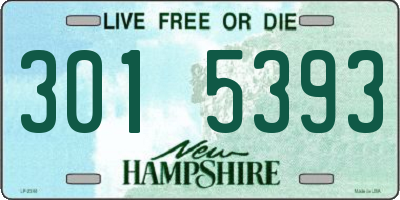 NH license plate 3015393