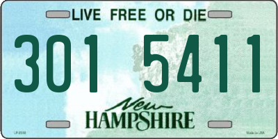 NH license plate 3015411