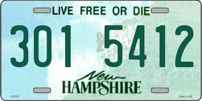 NH license plate 3015412