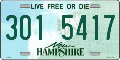 NH license plate 3015417