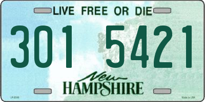 NH license plate 3015421