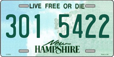 NH license plate 3015422