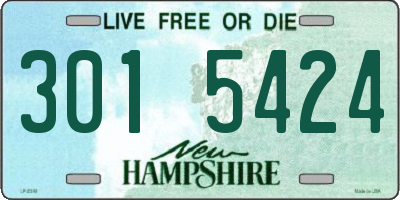 NH license plate 3015424