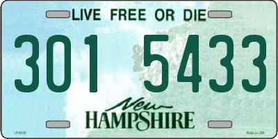 NH license plate 3015433