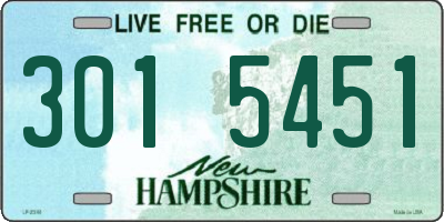 NH license plate 3015451