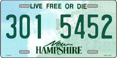 NH license plate 3015452