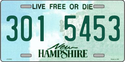 NH license plate 3015453