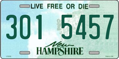 NH license plate 3015457