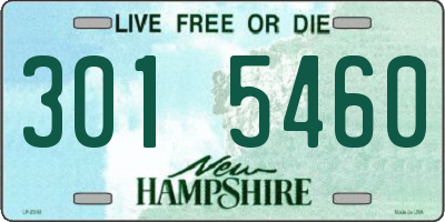 NH license plate 3015460