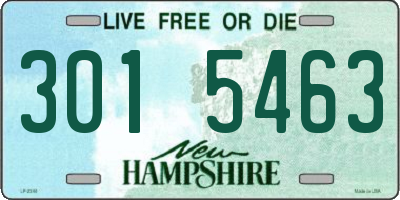 NH license plate 3015463