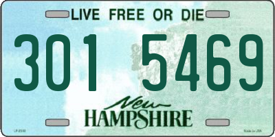 NH license plate 3015469