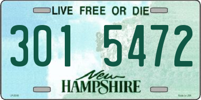 NH license plate 3015472