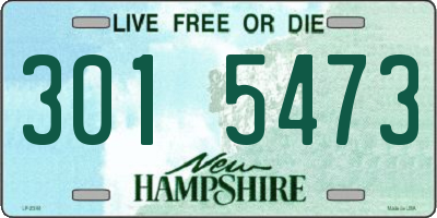NH license plate 3015473