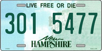 NH license plate 3015477