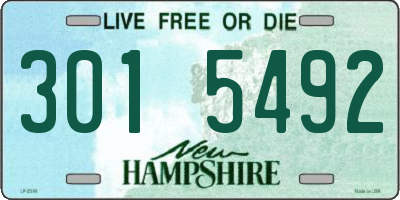 NH license plate 3015492