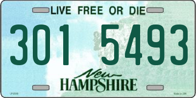 NH license plate 3015493