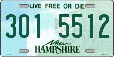 NH license plate 3015512