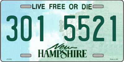 NH license plate 3015521