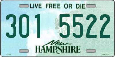 NH license plate 3015522