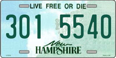 NH license plate 3015540