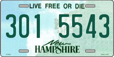 NH license plate 3015543