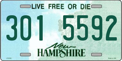 NH license plate 3015592