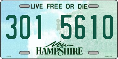 NH license plate 3015610