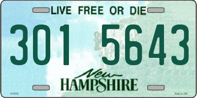 NH license plate 3015643