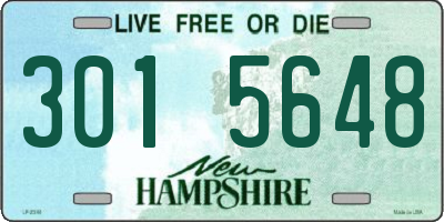 NH license plate 3015648